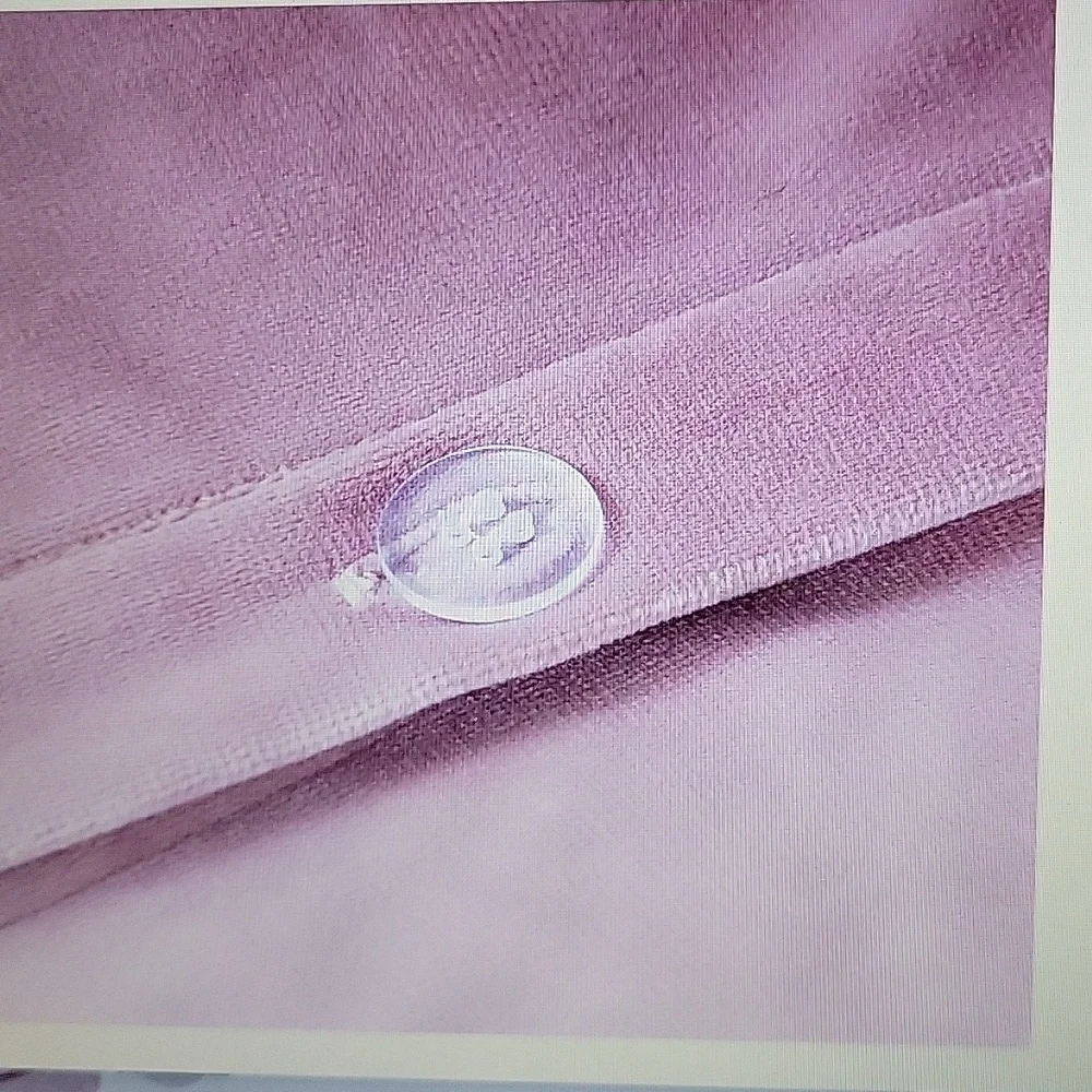 David's Home pink velvet duvet cover 3 pc set Queen 90x90 corner tie button New…